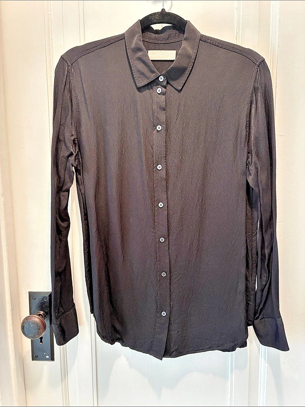Everlane Long Sleeve Button Down in Black Size 10